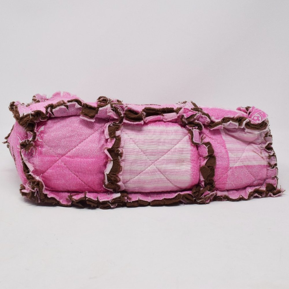 John Deere Handmade Purse Quilt Pink Brown White - Picture 3 of 15